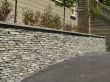 Landscape project with veneer retaining wall done in San Anselmo, Bay Area, California.