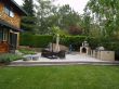 BBQ Island, fireplace & patio built in a backyard in Novato, Northbay, California.